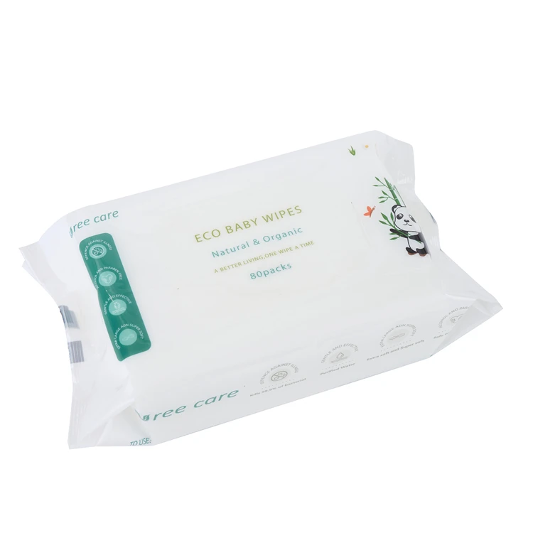 Kiwi facmily loved and design eco friendly compostable bamboo baby wet wipes