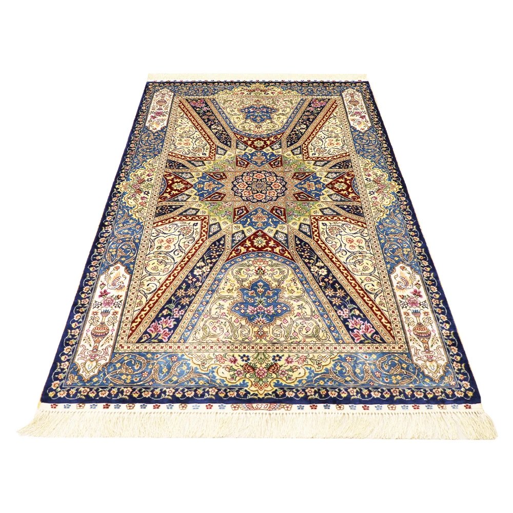 Yuxiang 3x5ft  Small Size Handmade Persian Area Rug  Floral Design Nanyang Carpet New Carpet Design