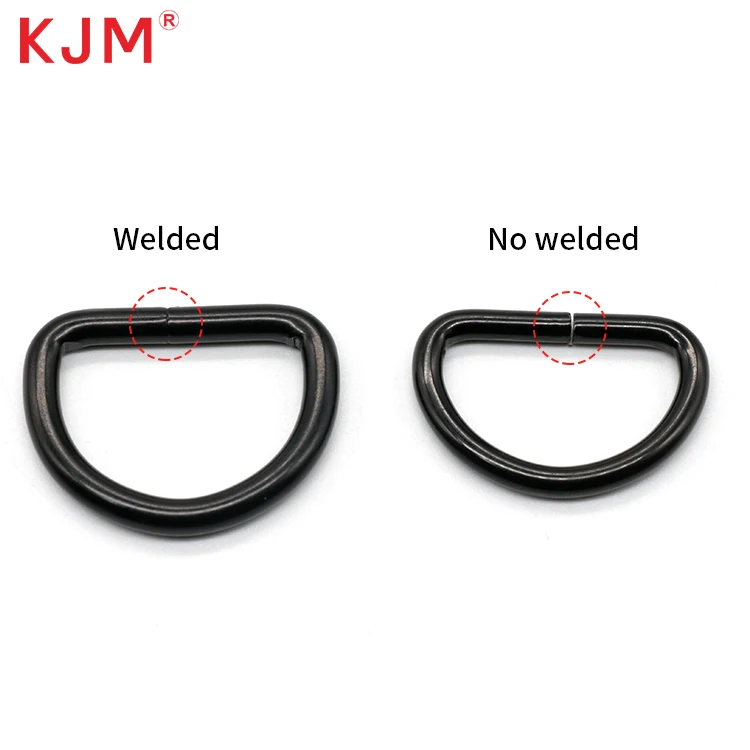 China Manufacturer Dog Collar Hardware Black Metal D Ring for Pet Collar or Handbag