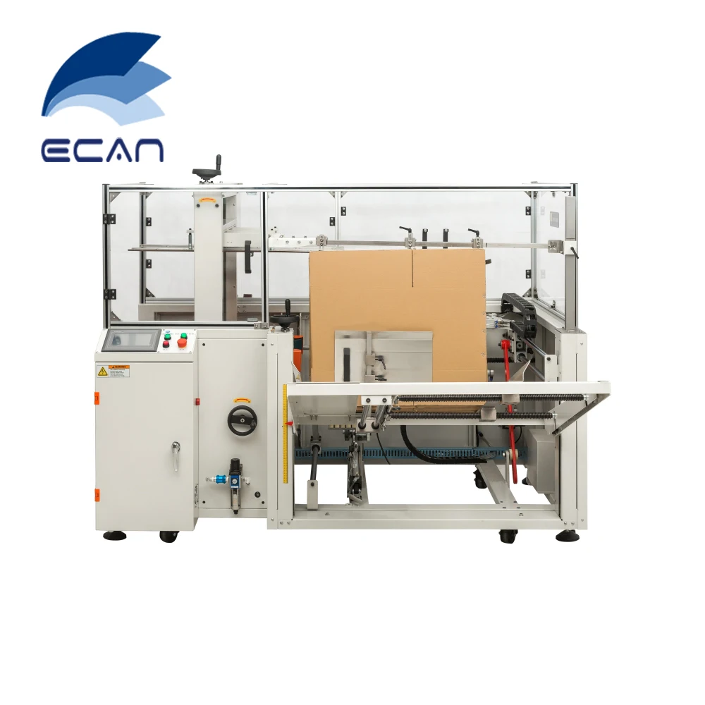 DKX4540 Automatic Carton Erector with Flaps Folding and bottom sealing function