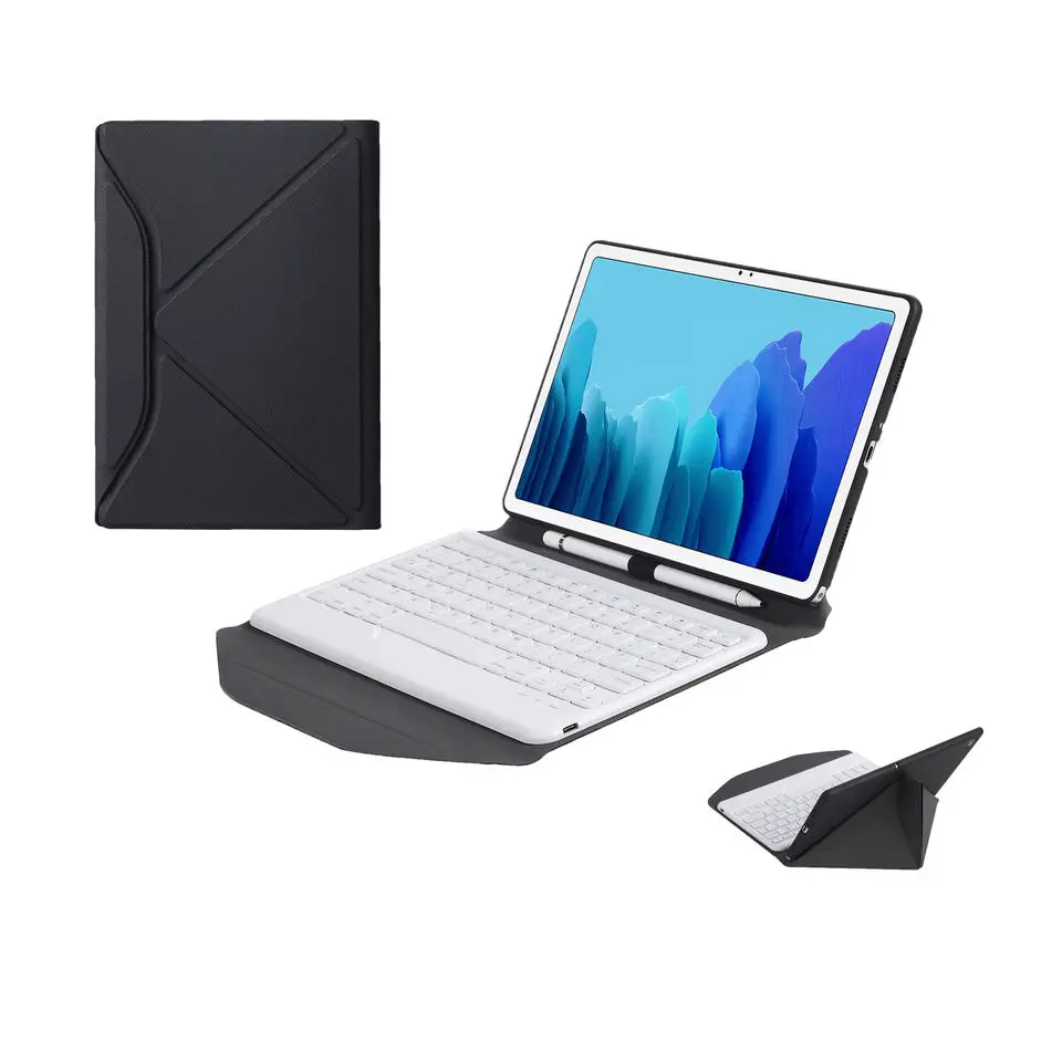 Triangle Bracket Tablet Case Wireless Magnetic Keyboard  Protective Cover For Samsung Galaxy Tab A7 Sm-t500 Sm-t505 10.4 Inch