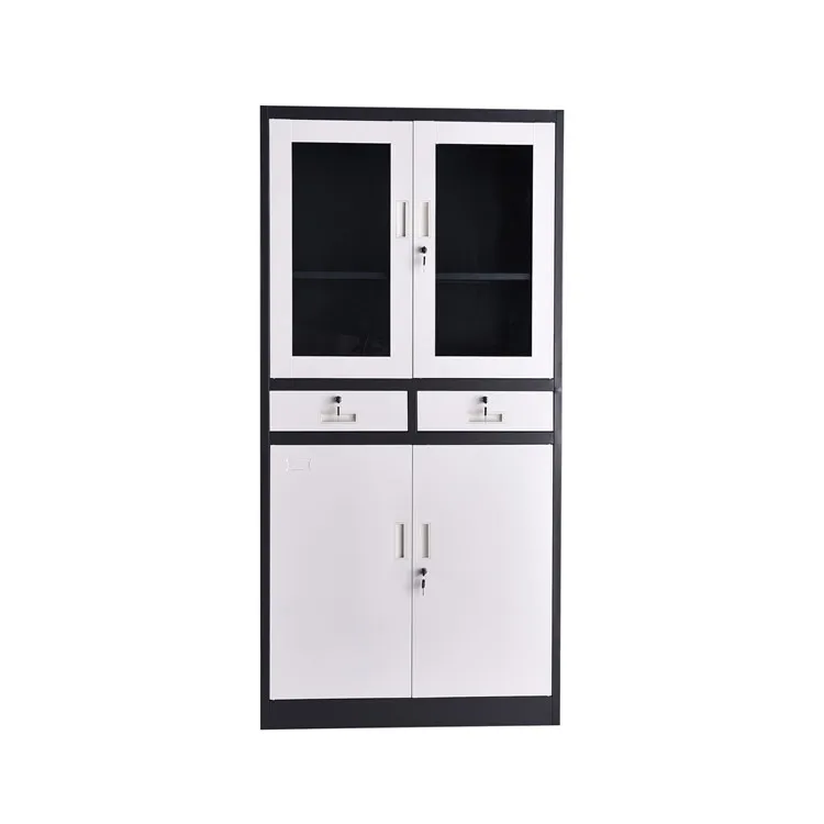 Office Furniture Metal Cabinet Storage Glass Door File Cabinet Drawer Cabinets