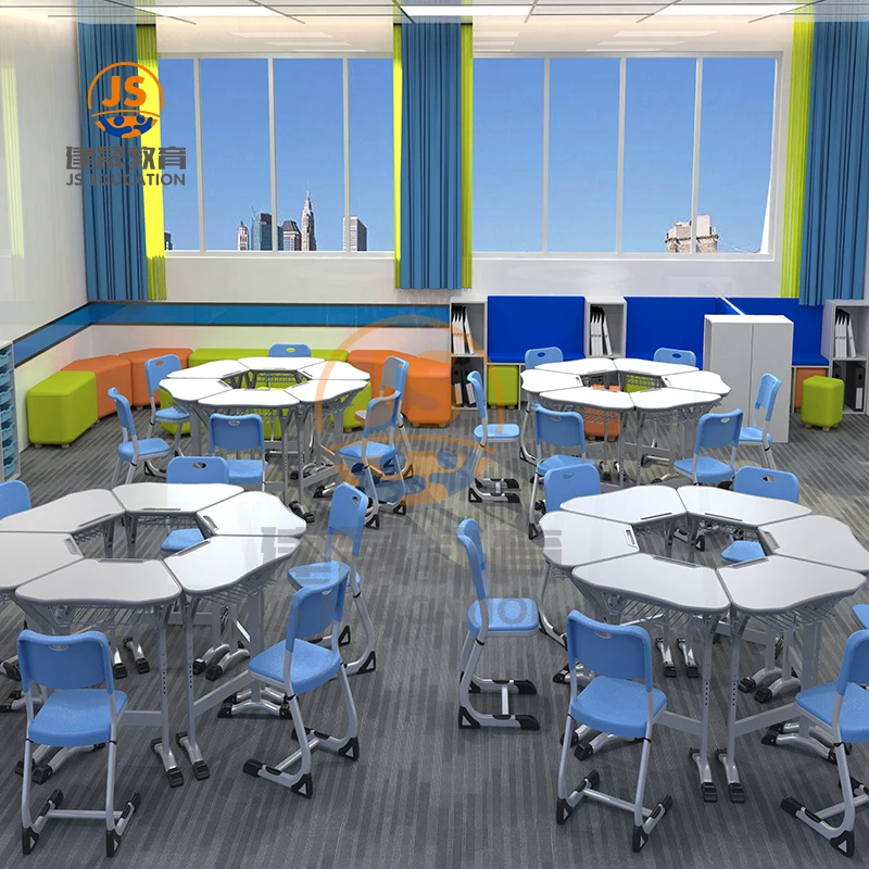 Совместные деревянные детские столы и стулья школы школьный стол и стул для школы