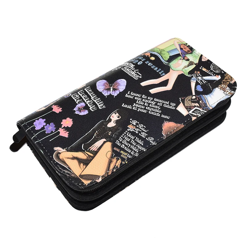 Professional Salon PU Leather Haircut Scissors Bag Kit Set Zipper Portable Pouch Box Hairdressing Hairstyling Scissors Tool Case