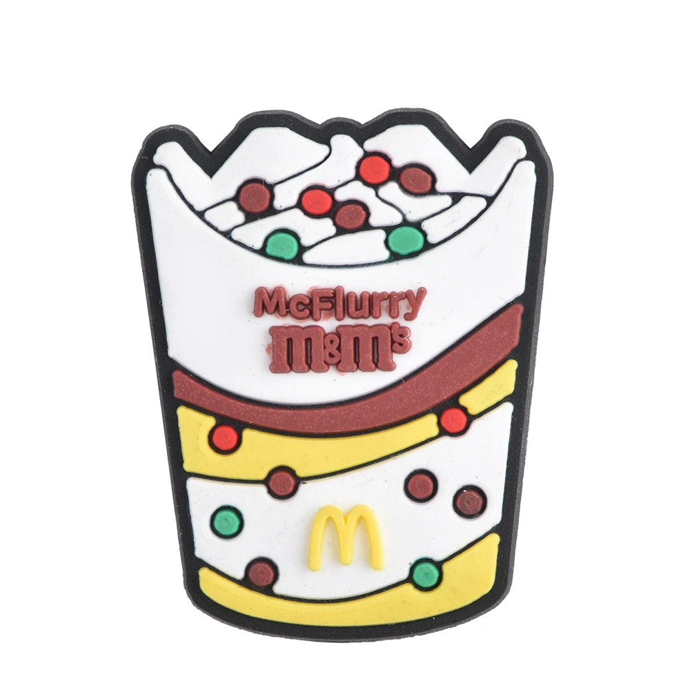 Wholesale all kinds of food and drink PVC&Rubber crocks charms candy noodles bread cookies shoes charms for clog