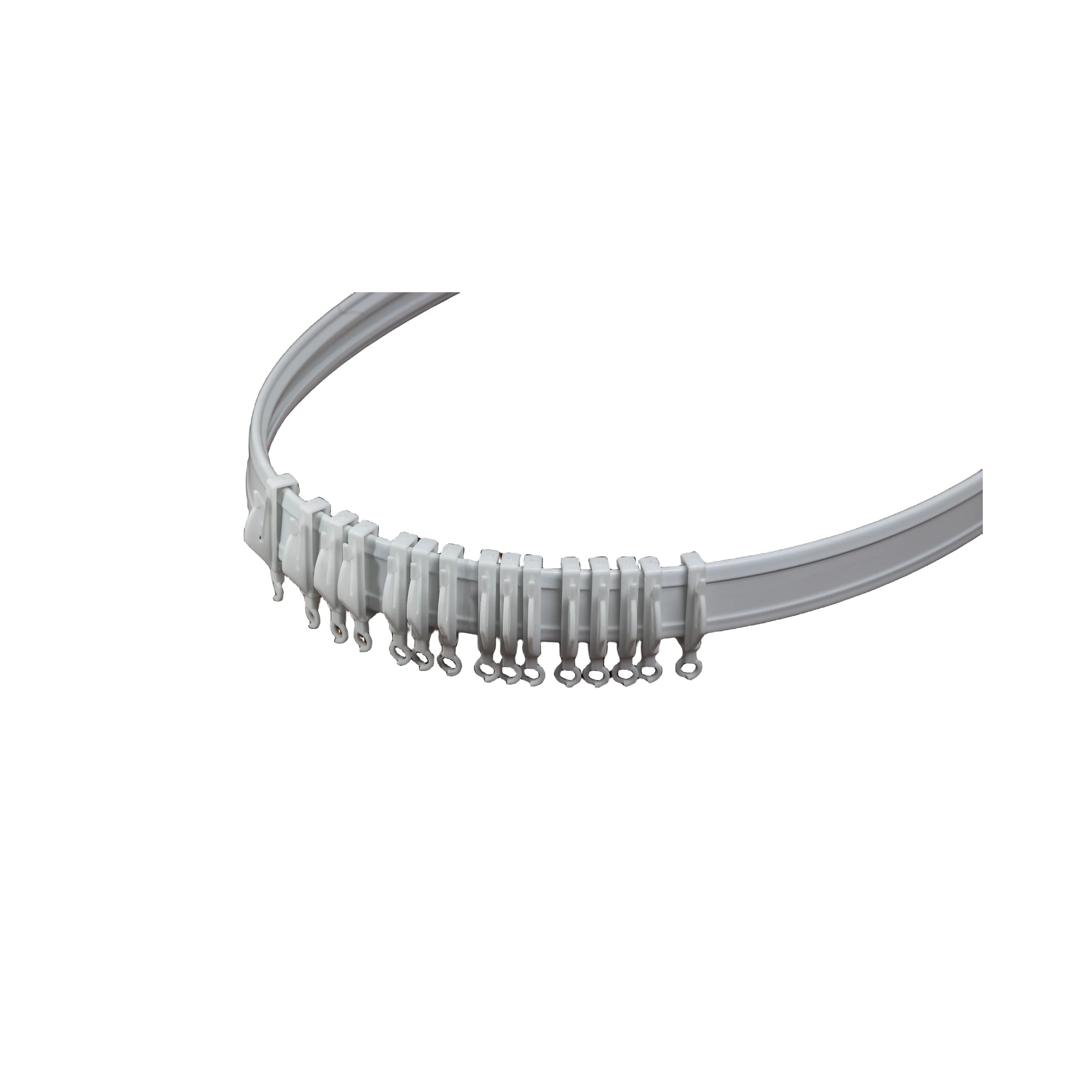 flexible  pvc screen hooks window curtain track ceiling mount curtain track glider plastic curtain rod