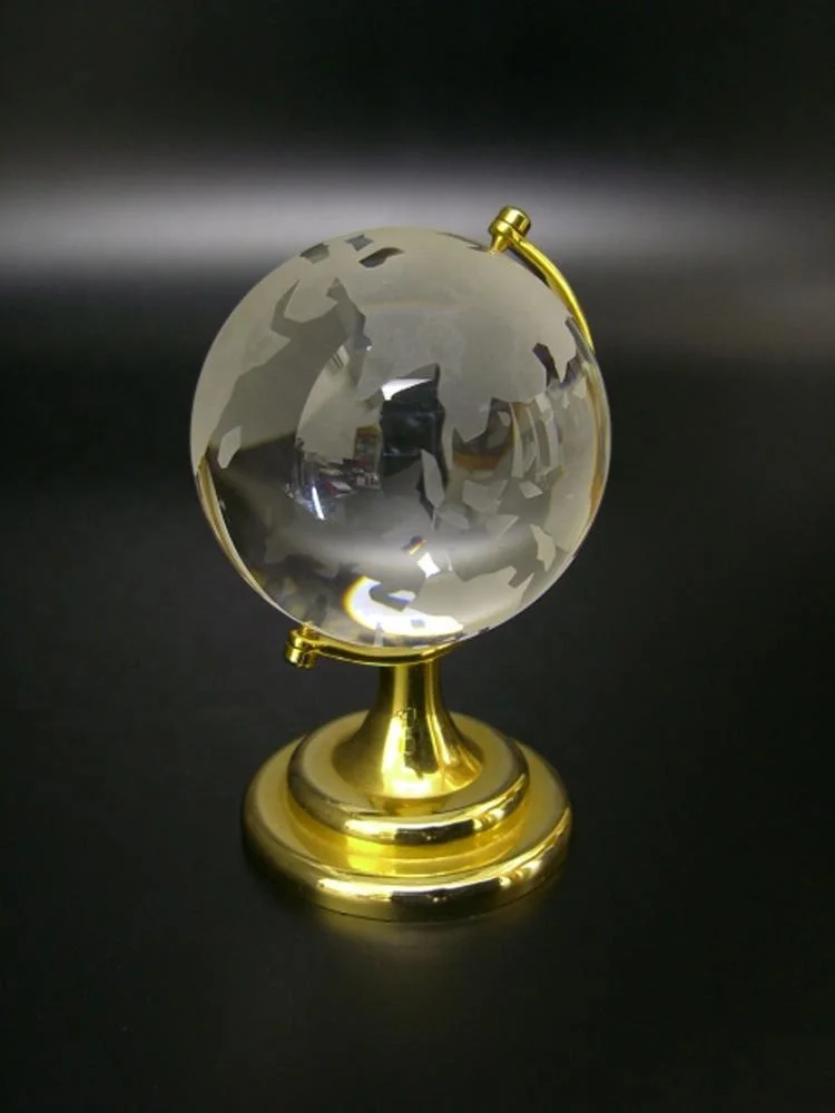 MH-L009 модные свадебные подарки для стола/украшение хрустальный шар с картой мира