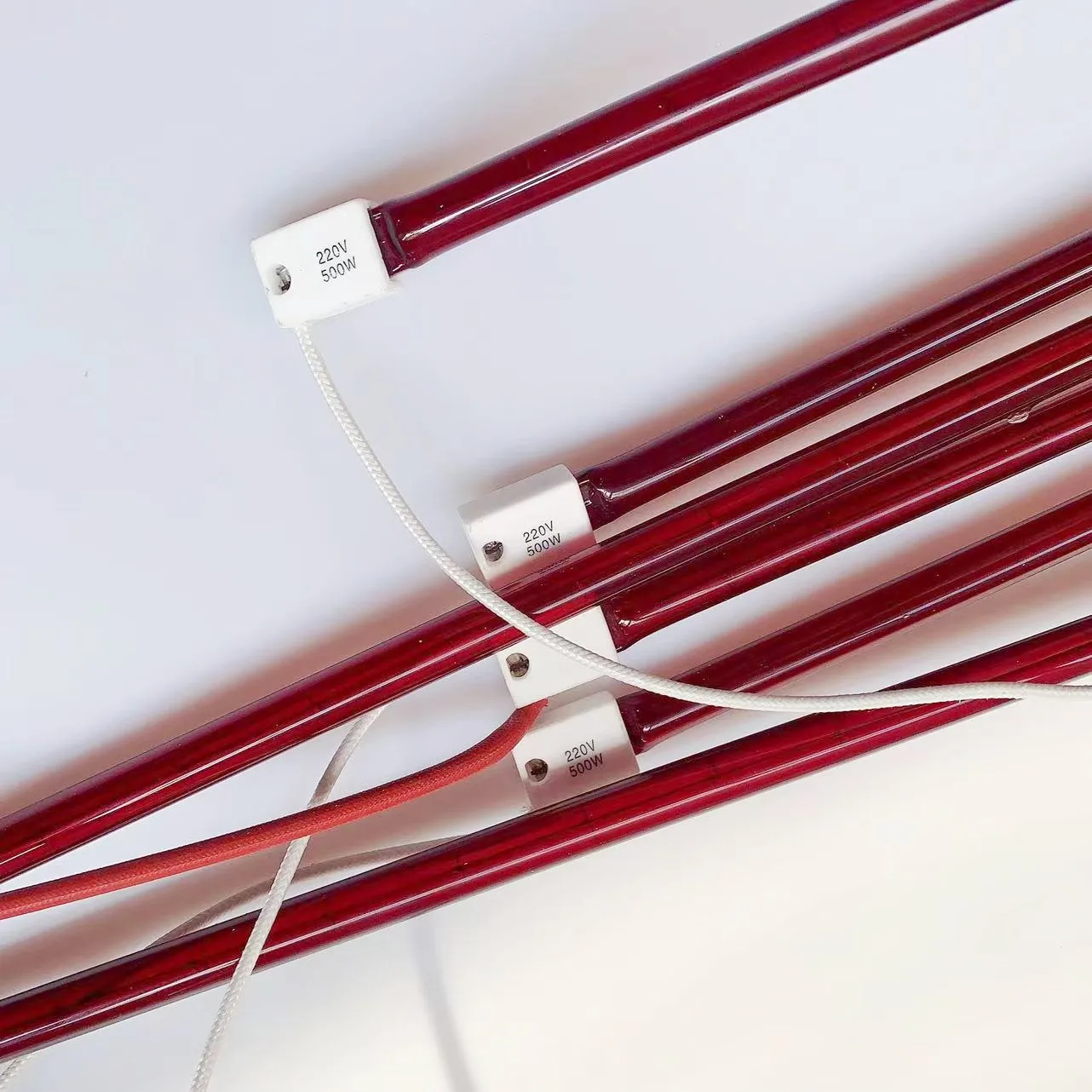 Manufacture wholesale ruby short wave 220v 500w halogen quartz lamp infrared brooder heater for chick