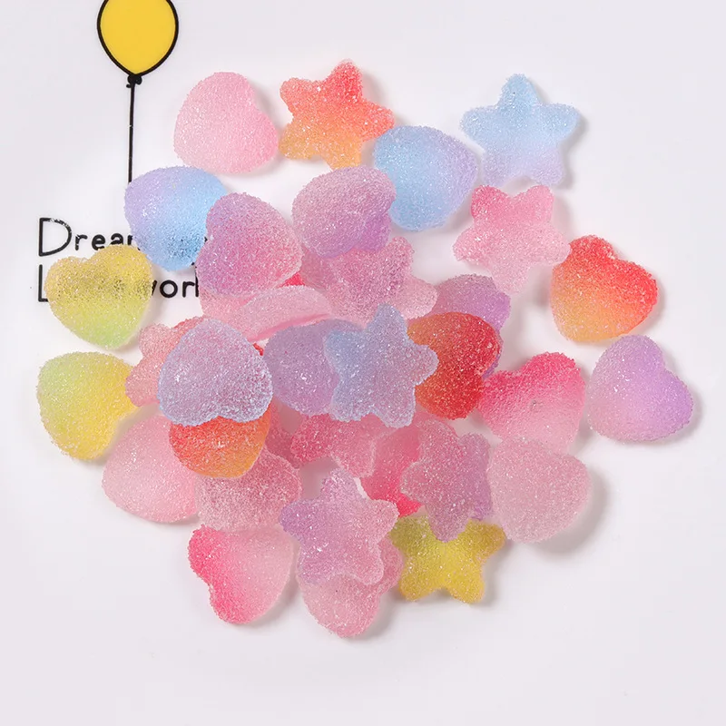 simulated food candy toys sweet pentagram love soft gummy kids hair accessories phone case beauty accessories