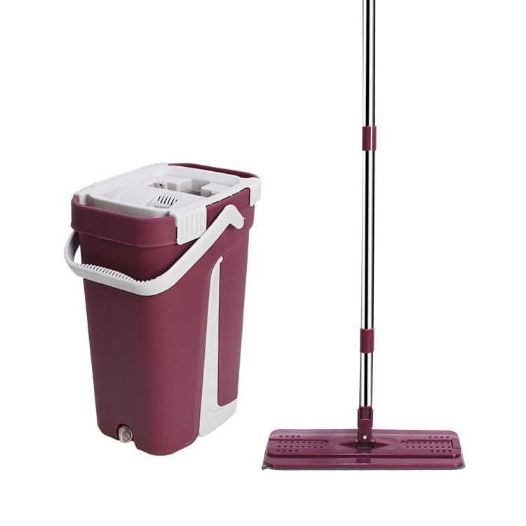 Hand Free Easy Use Self-Washed Magic Flat Mop With Bucket