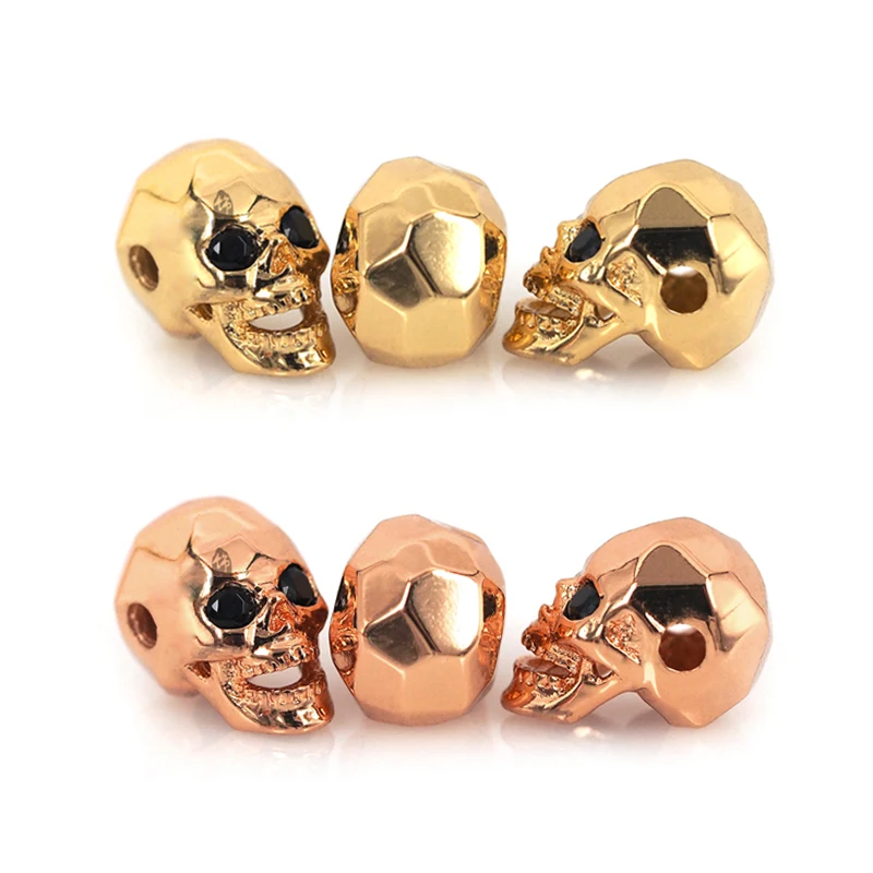 
China big hole hole halloween european connector spacer custom bead spacers brass pave bead beads for jewelry making 