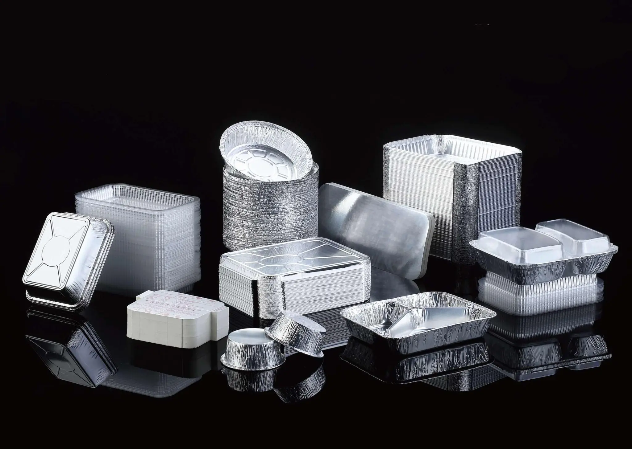 Aluminum Foil Cupcake Container 150/300ml Heat-Resistant Foil Baking Cups with Clear Lids and Spoons Mini Square Cake Pan