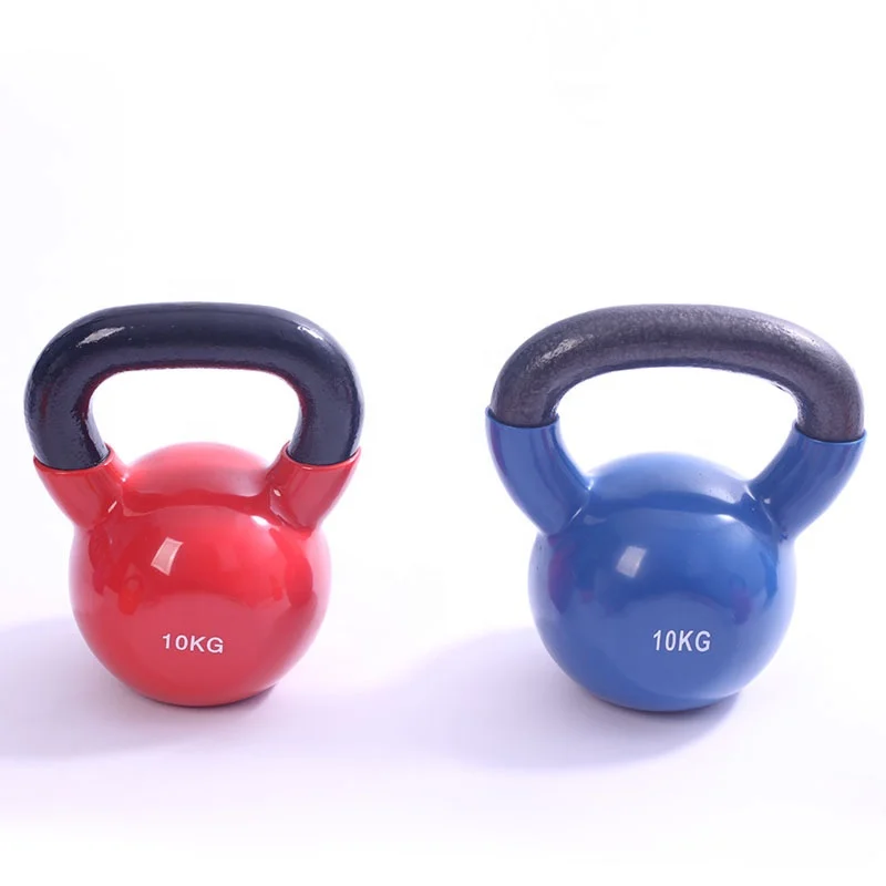 Most Popular PVC Dipping Coated Vinyl Kettlebell Workout Weight Loss Strength Training Sports Entertainment Product
