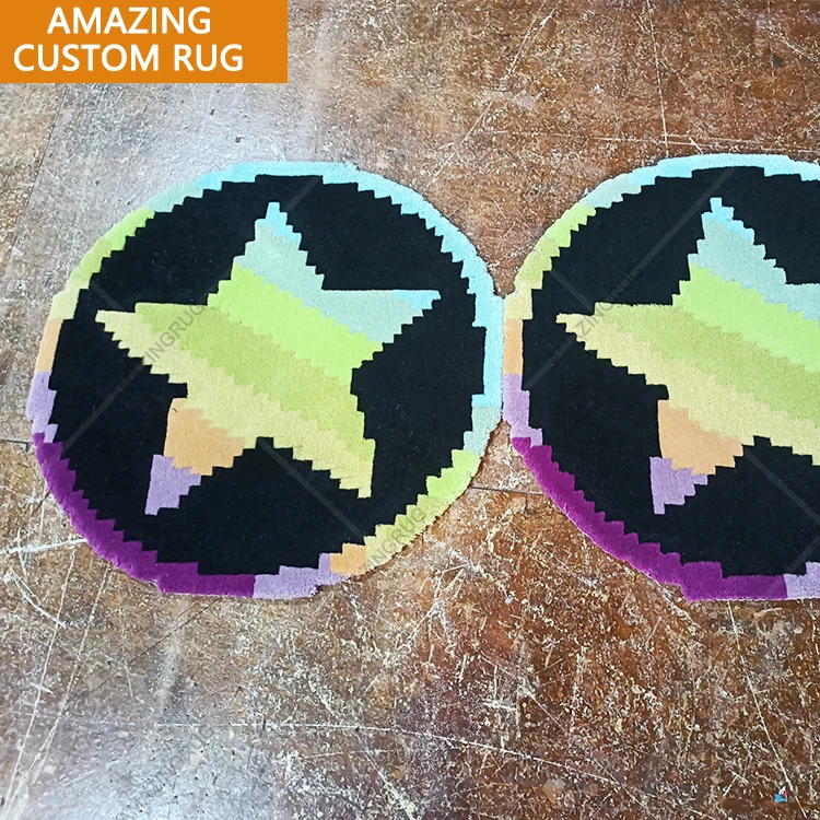 Знаменитый корейский киноигра красный логотип дизайн персонажа под заказ вырезанный вручную ворсовый коврик для ног