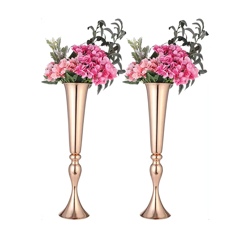 Gold Metal Wedding Table Centerpiece for Artificial Flower, Gold Versatile Tall Flower Holders Centerpiece Flower Stands
