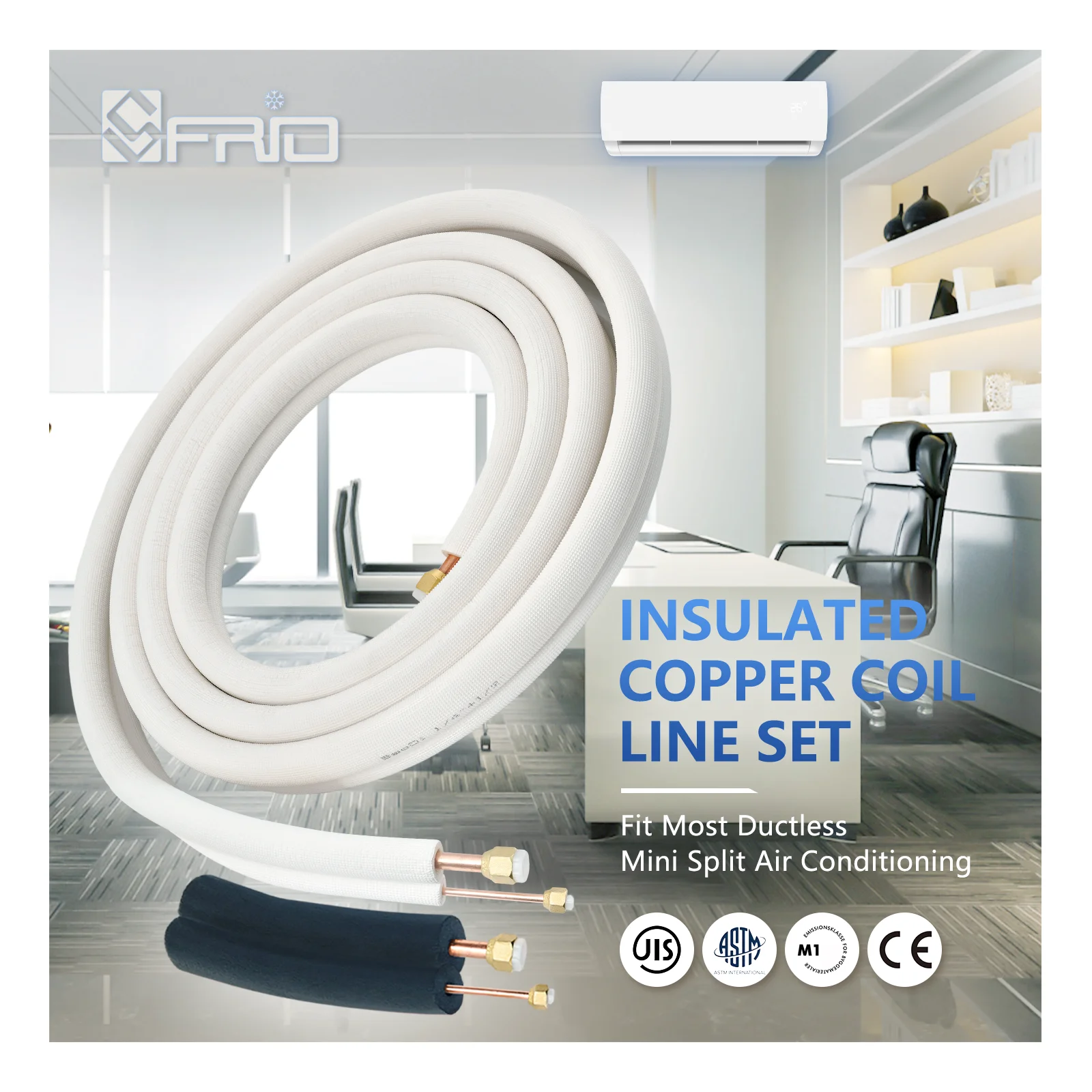 Scottfrio 3 4 copper pipe 120C insulation copper tubing insulation ac copper pipe insulation