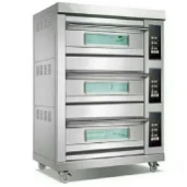 Коммерческая печь для выпечки электрическая/газовая хлеба круассана/пиццы/хлеба с 1 палубой 2 подноса