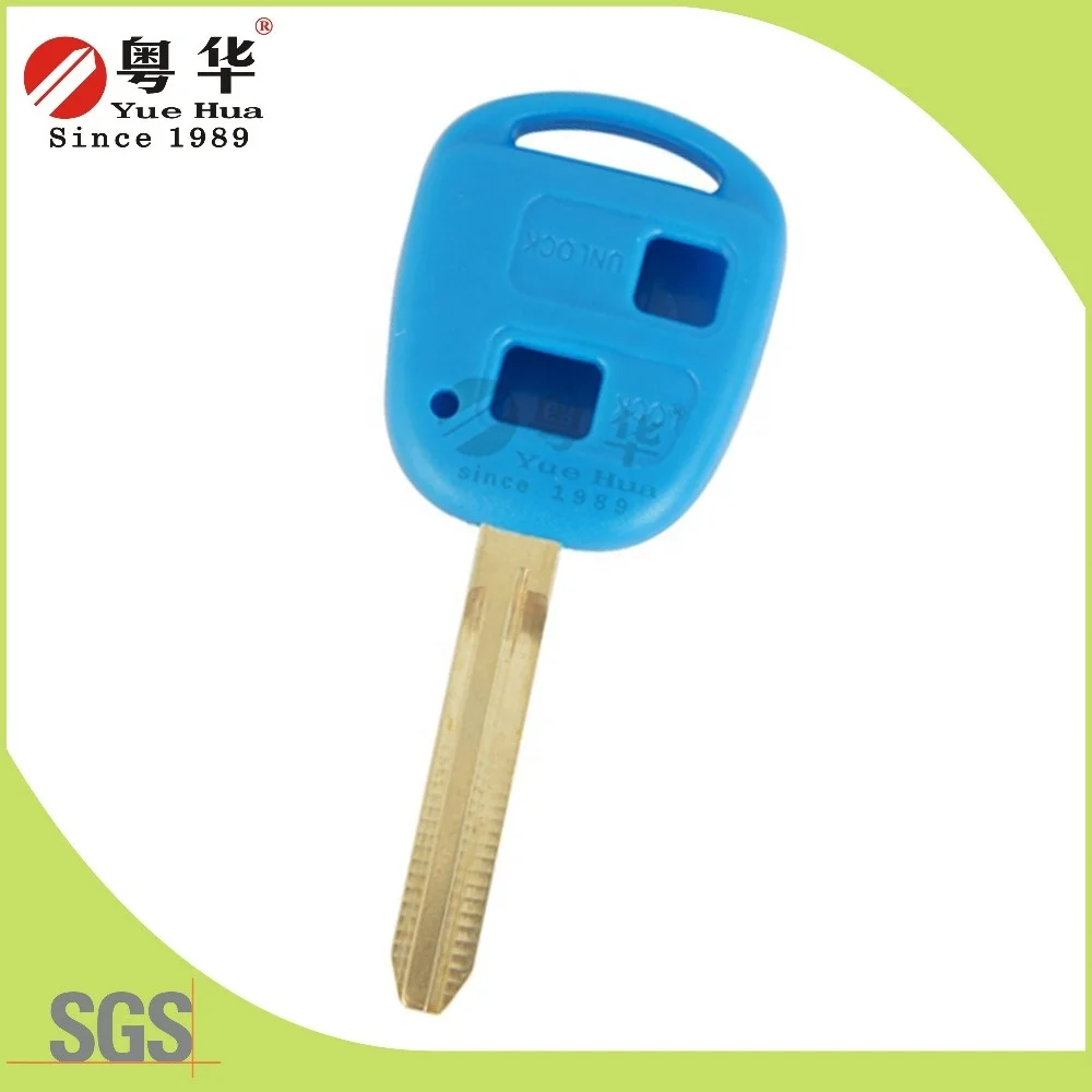 2  Buttons Color Blank Key Shell Case Fob Blank Car Key Shell for Toyota Corolla RAV4 Land Cruiser Prius Yaris