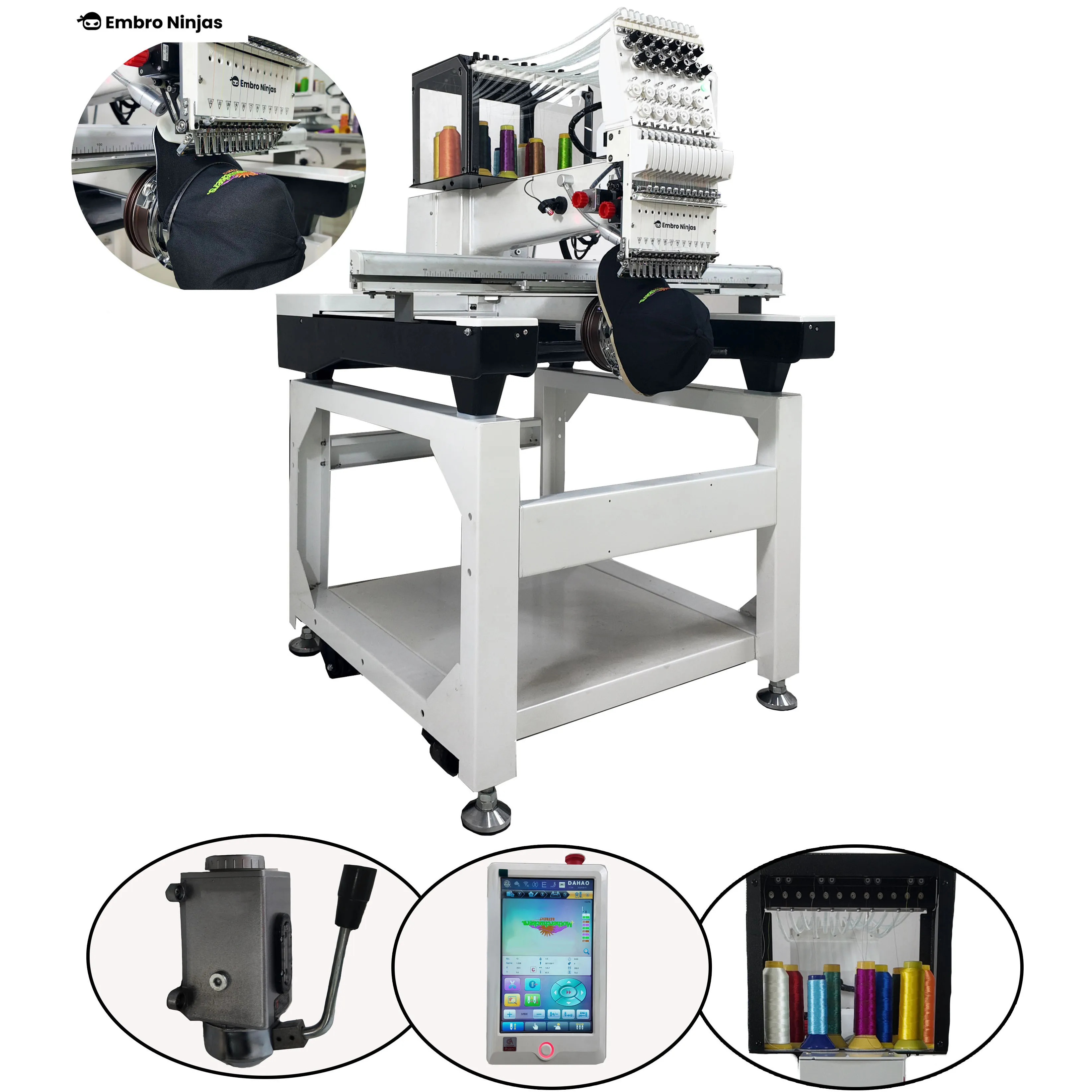 Новый дизайн вышивальной машины с несколькими головками