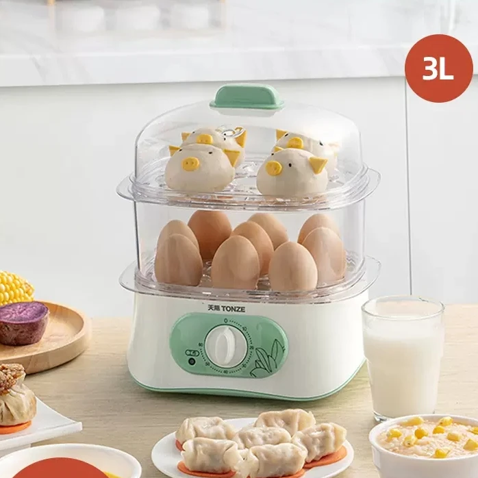 Tonze home kitchen cookware Multifunctional 2 tier electric egg boiler double boiler food steamer