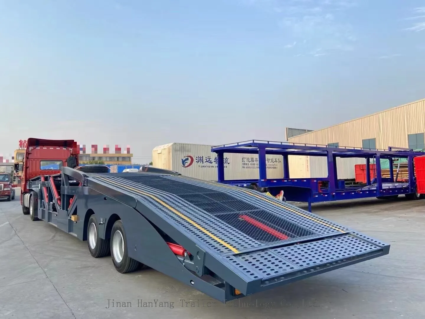 Factory manufacturing Low Price 2Axle Car Transport Trailer Car Carrier Semi Trailer
