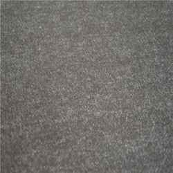 Gray one side brushed twill face side 80% polyester 20% cotton knitting fabric
