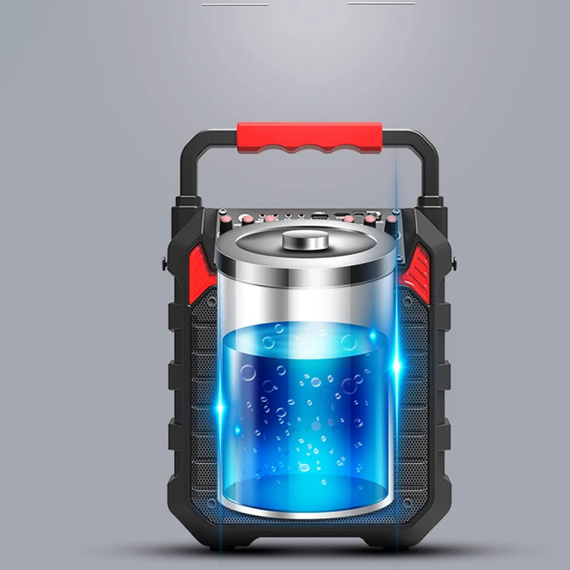 Foreign trade style outdoor wooden audio speaker DJ stage K song Bluetooth audio charging high power audio