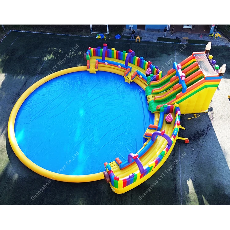 Коммерческий отдых водные виды спорта игры 50FT надувная водная горка водный надувной парк