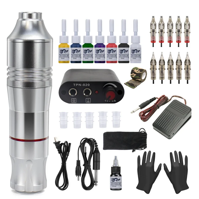Power Supply New Tattoo Kit Tatoo Pen Rotary Tattoo Machine Full Kit Professional Tattoo Pen Set
