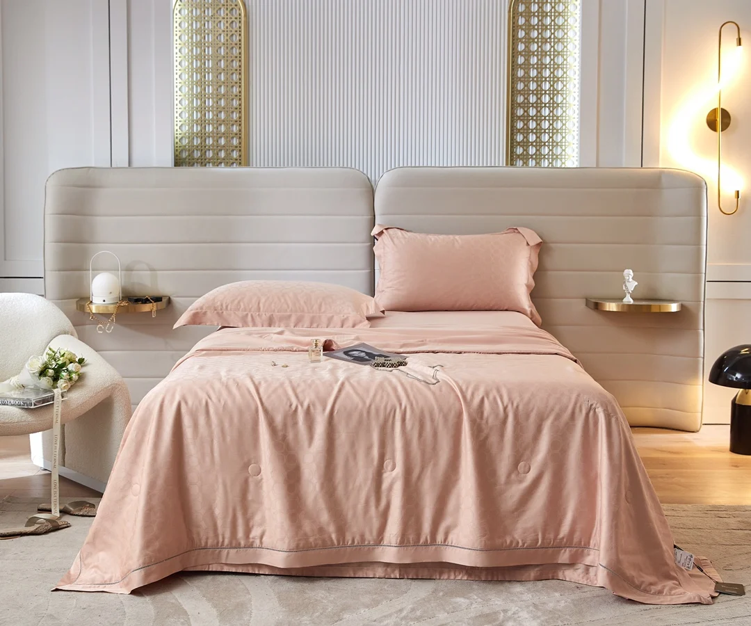 Hot sale 80S LF lenzing.tencel fabric+Zinc ion antibacterial cotton filling summer quilt   2022280/300