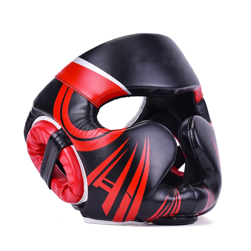 High Quality PU Training Boxing Accessories Head Protection Adjustable Boxing Helmet