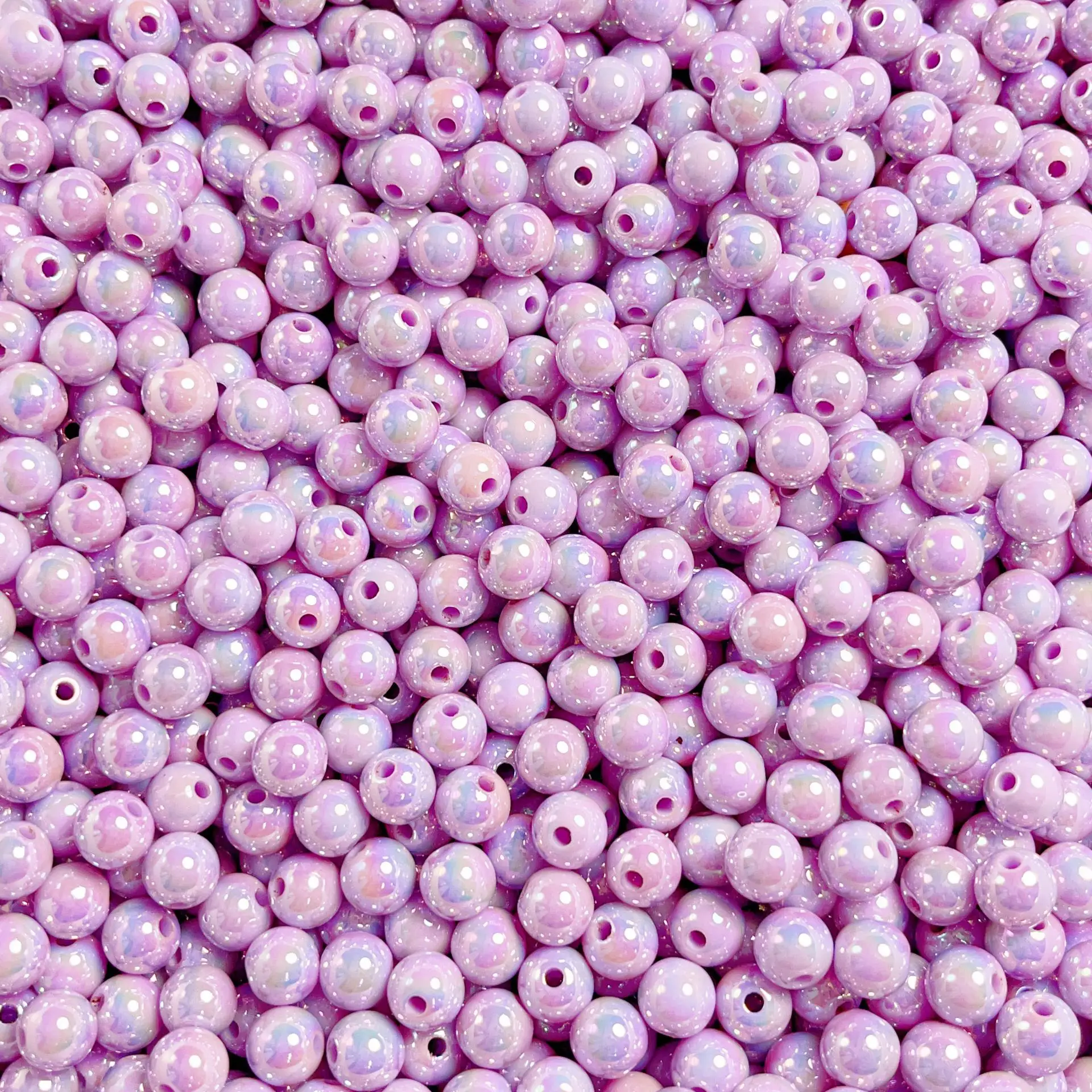Factory Direct Diy Loose Round Fluorescent Bracelet Bead Mix Acrylic Luminous Beads for Jewelry Making