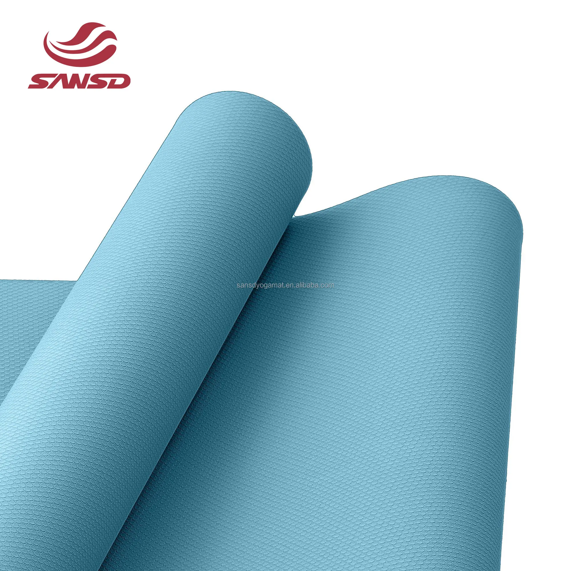 Sansd Special Patterns Custom Logo Eco Friendly Light Weight Wholesale Price Travel Folding Color Easy Foldable Tpe Yoga Mat