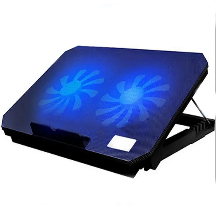 N99 Ice coorel factory directly sell anti-slip laptop stand usb cooler pad double fan gaming notebook cooling
