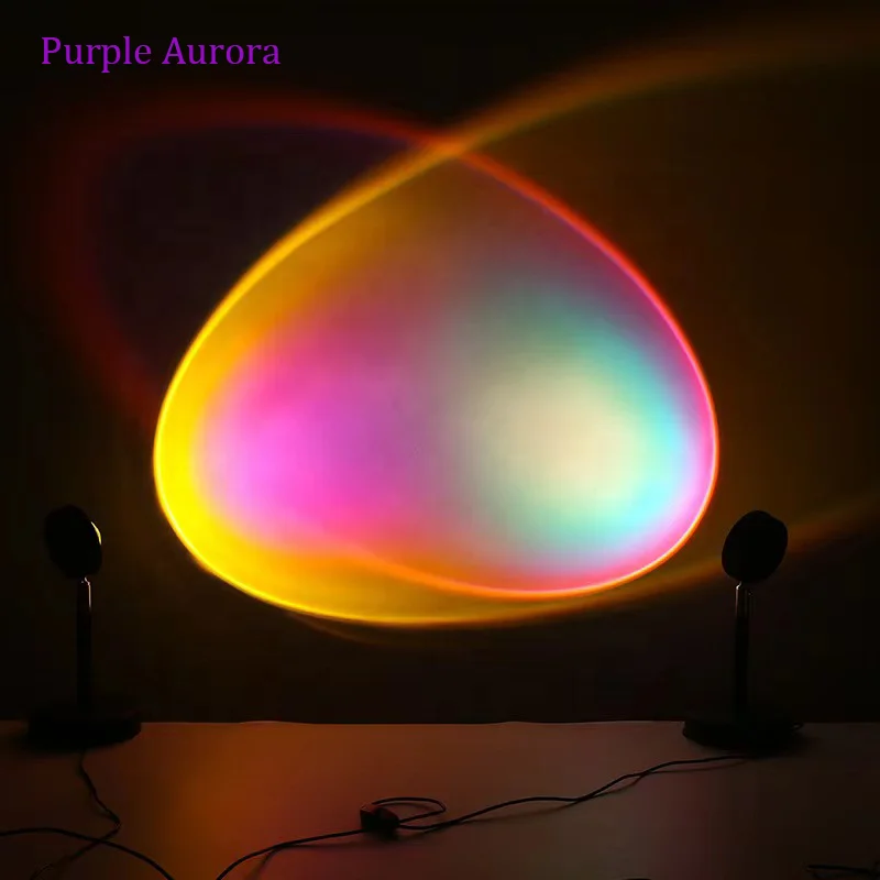 Cute tiffany Kids LED Sunset Lamp 16 Colors Table Lamp LED Bunny Night Lights Bed Lamp