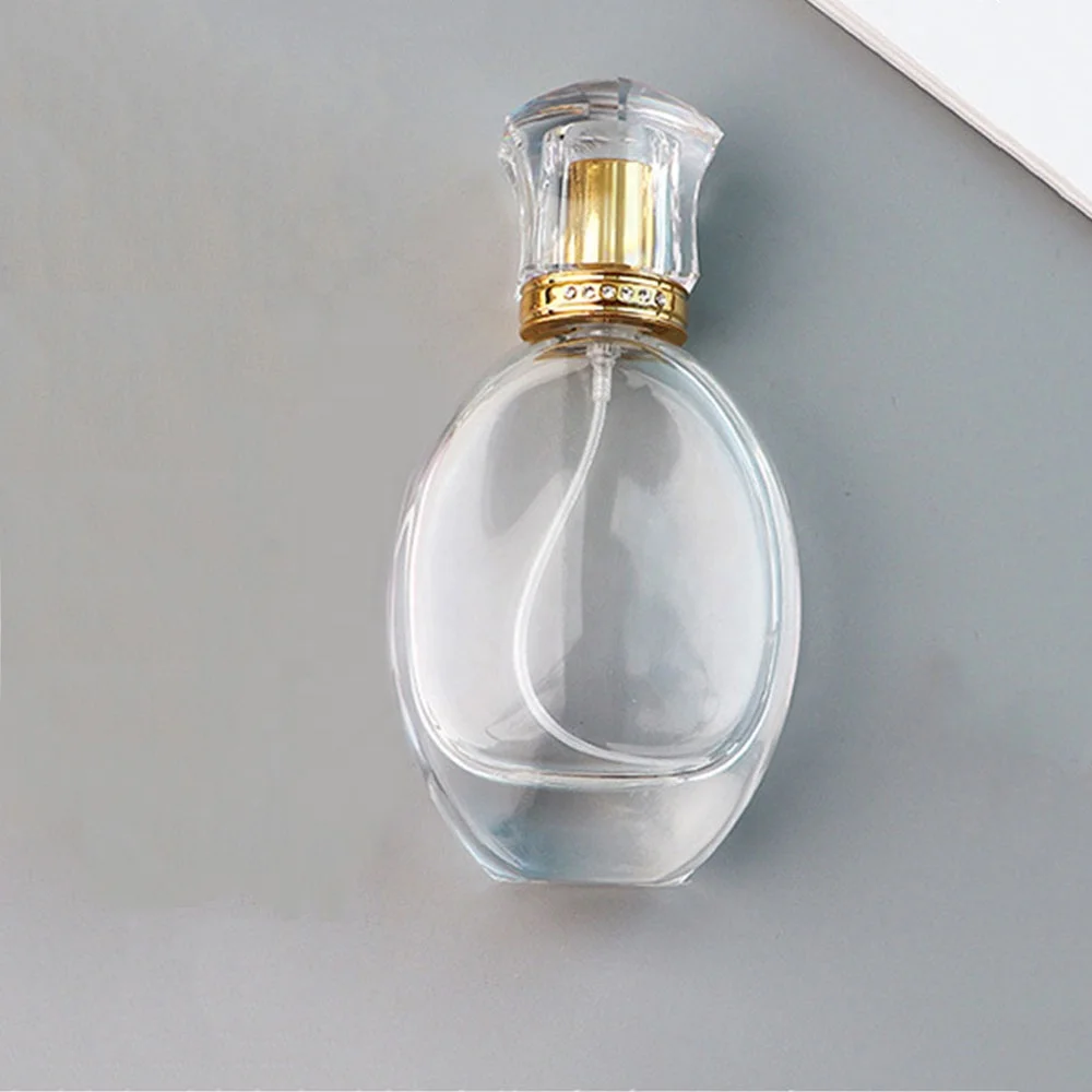 50ml Luxury Men Glass Oil Bottle Wholesale Crown Essential Perfume Bottle