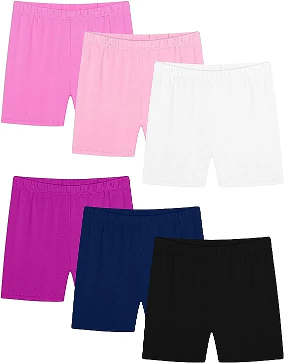 6 Pack Dance Shorts Girls Bike Short Breathable and Safety 6 Color kids biker shorts girls shorts