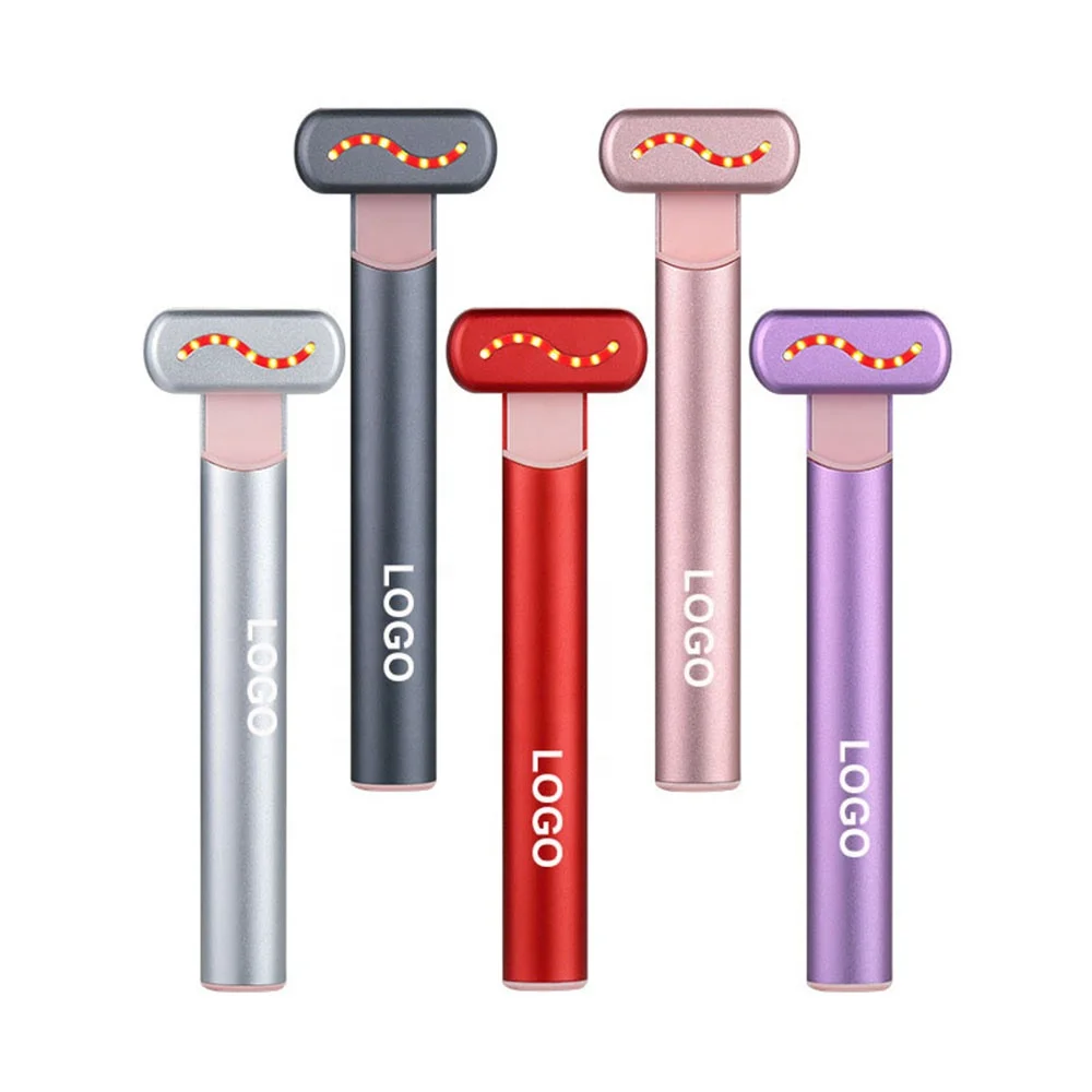 Skincare Tool Skin Rejuvenation Anti Aging Eye Massager Ems Facial Lifting Device led Red Light Therapy wand Eye Massage Stick