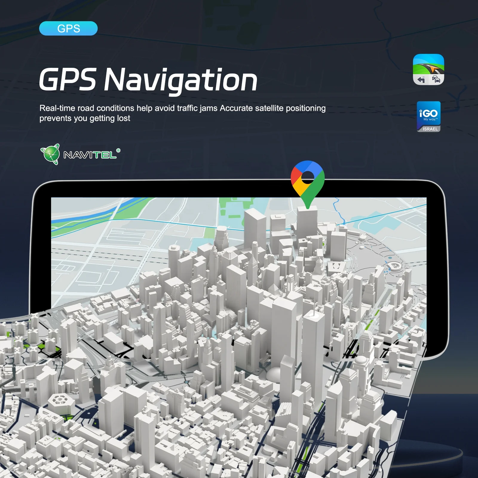 Podofo 12.3' IPS Screen 8-Core Android 13 Car Radio Stereo 2+32/4+64G Carplay Android Auto WIFI&4G GPS BT FM/AM/RDS DSP OEM