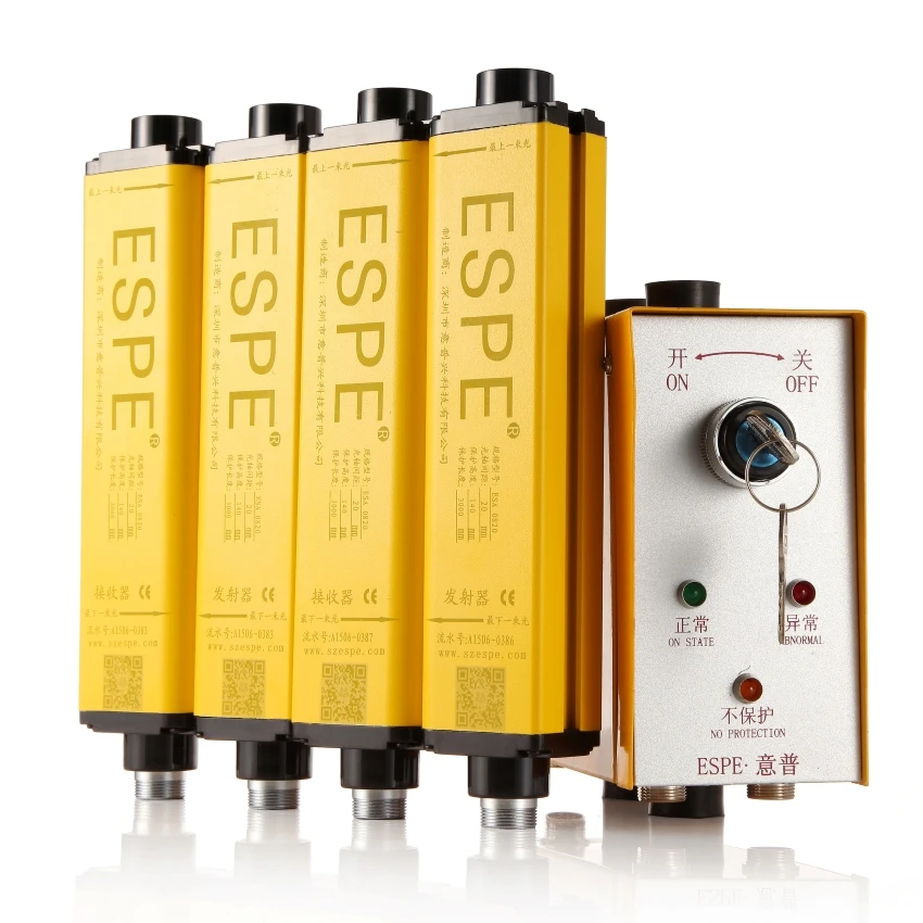 15mm Resolution thin 24V PNP NPN Output Safety Light Barrier Optical Safety Light Curtain Sensor