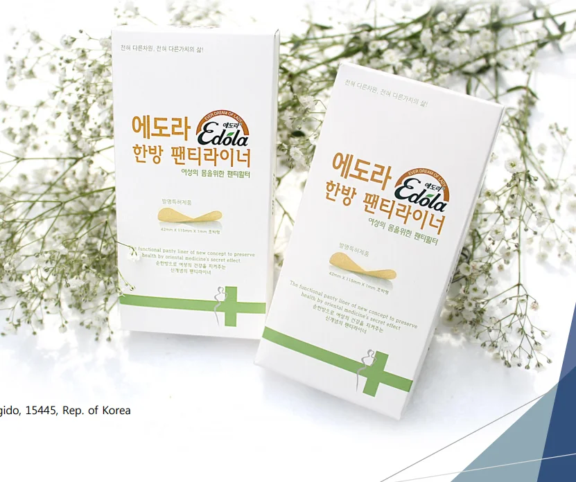 Pantyliner pad for adult pad Edola Oriental Herbal extract diaper panty liner Pad