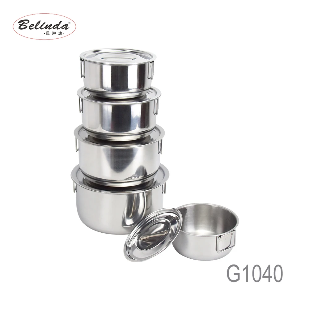 Chaozhou Belinda Kitchenware 5 Pcs Cookware Stainless Steel With Small Handle