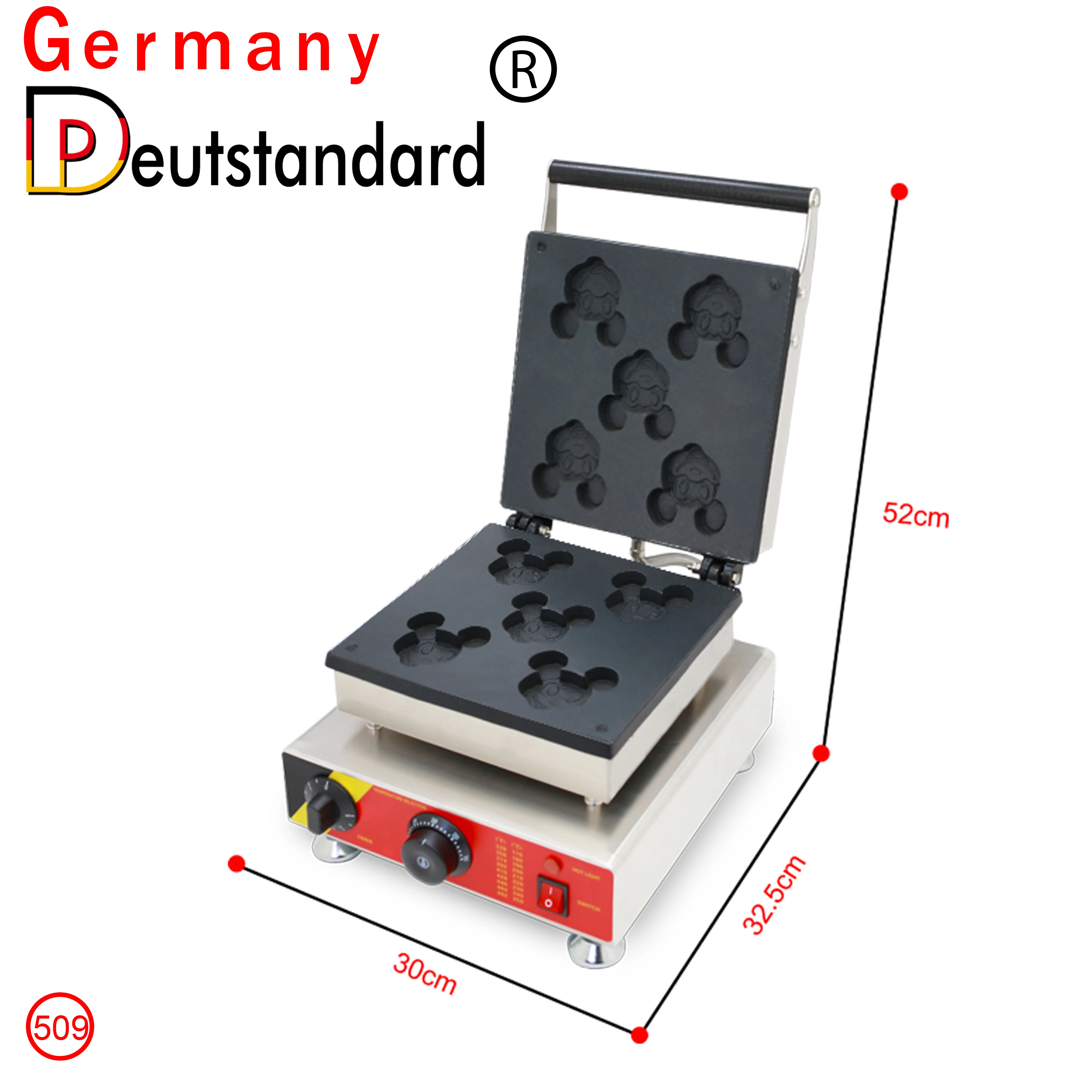 Germany Deutstandard commercial snack machine mickey mouse waffle  maker for sale