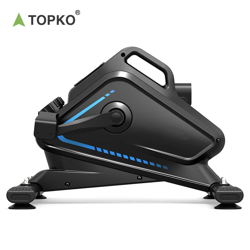TOPKO Portable Mini Pedal Exerciser Magnetic Resistance Indoor Cycling Stepper Home Fitness LCD Display Mini Bike Exercise