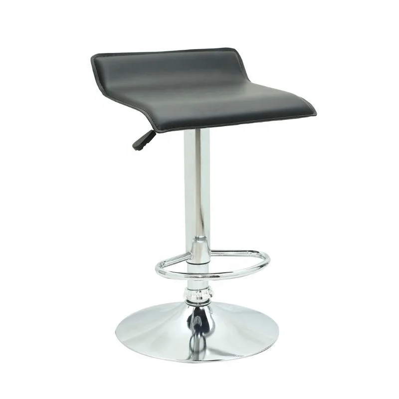 Cheap Pvc Industrial Leather Bar Stools Lifting Rotating Luxury Bar Stool High Chair With Footrest