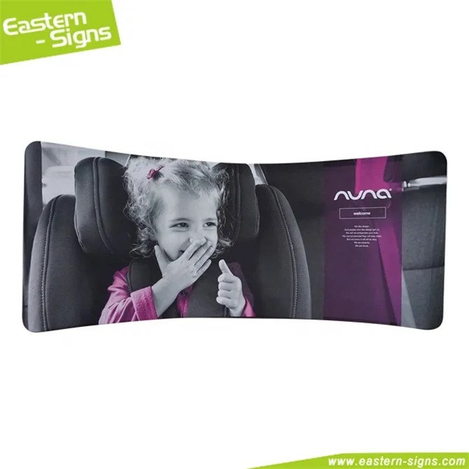 Custom folding aluminum fabric curved shape event trade show photo booth photography backdrop