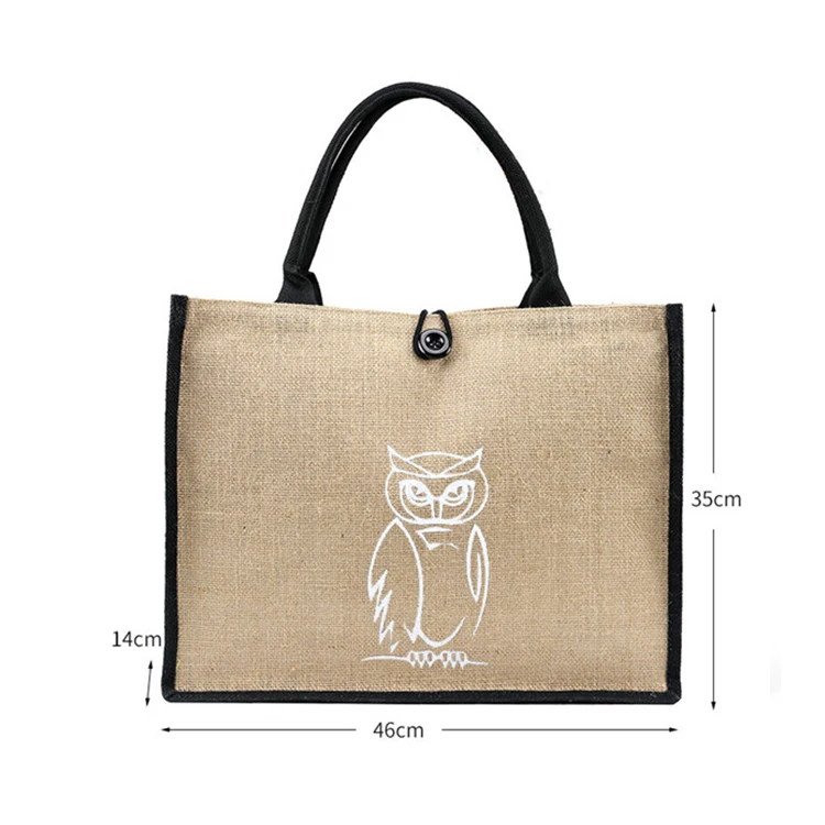 Экологически чистая многоразовая Роскошная рекламная Сумка-тоут из джута с индивидуальным логотипом