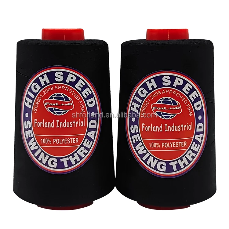 Швейная нить черного цвета, 30/3, 3000 ярдов, материал для шитья, промышленная швейная нить для платья