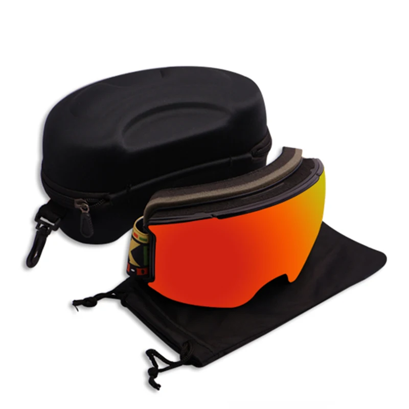 DEX Sports Industry Custom logo Detachable lens design ski goggles otg anti fog snow boarding goggles customizable ski goggles