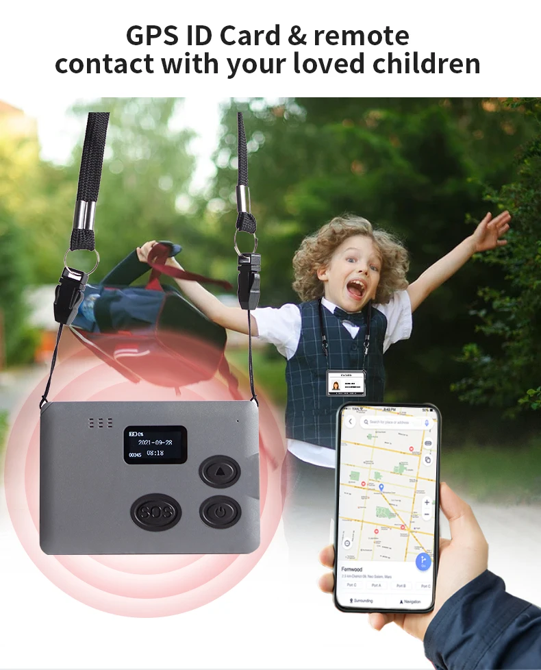 Card Tracker ID Card Insert Waterproof IP67 Iot GPS Tracker for Kids Students Anti-lost And Elderly Health Monitor
